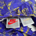 Nike 6” Vintage Nylon Purple Gold Print Running Gym Shorts Men’s Size Large