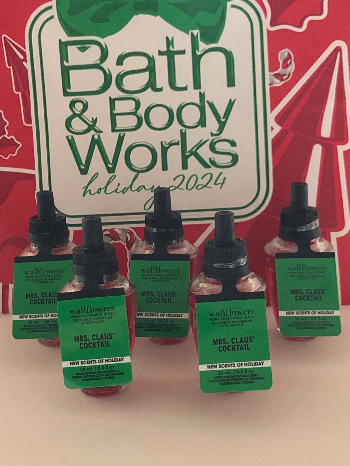 Bath & Body Works X5 Mrs Claus’ Cocktail Wallflowers Fragrance Refill