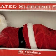 Mr Christmas Animated Sleeping Snoring Santa Claus NIB Lights Moves Decor