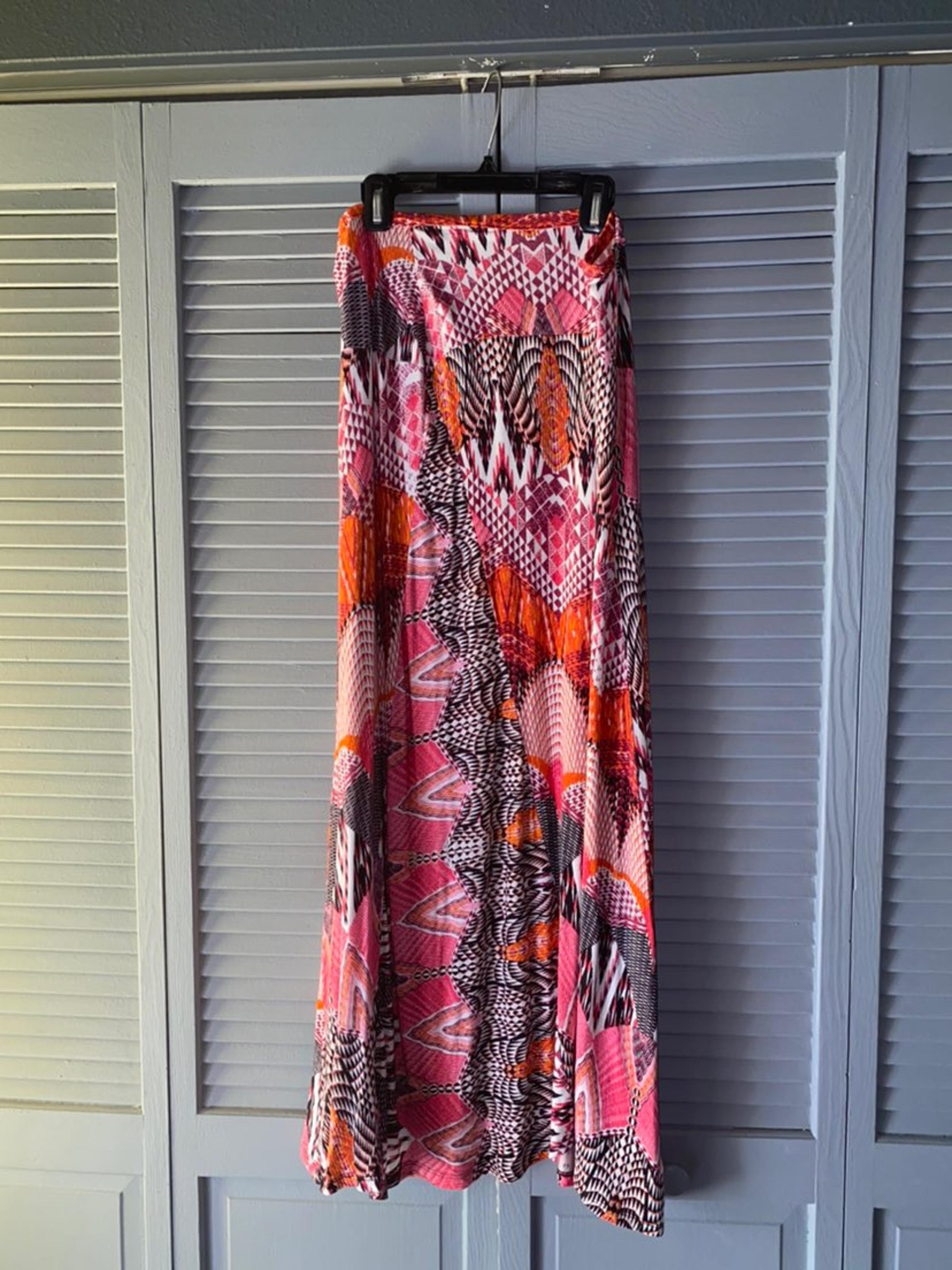 Red Boho Maxi Skirt