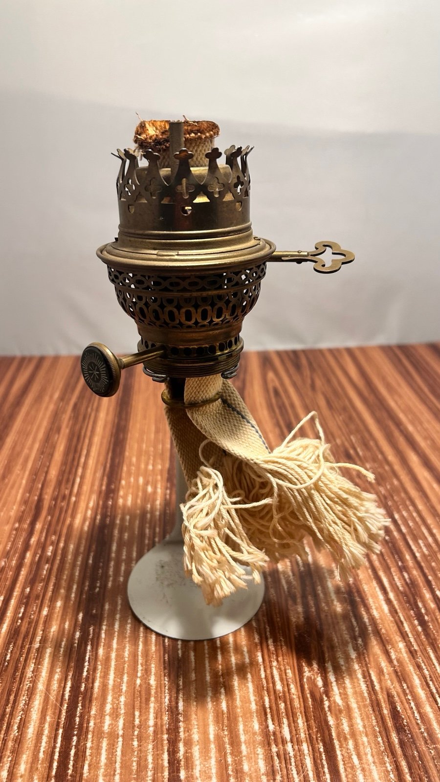 German Hasag Kronos Brass Key Lift Burner for Kerosene Oil Lamp Parts Vintage #3