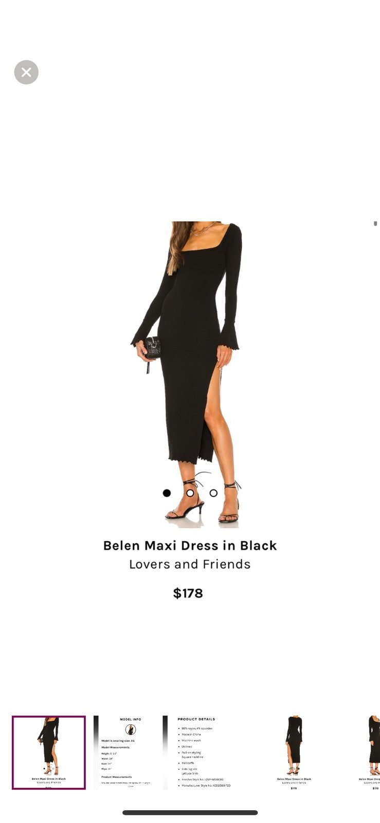 Lovers + Friends Belen Maxi Dress in Black