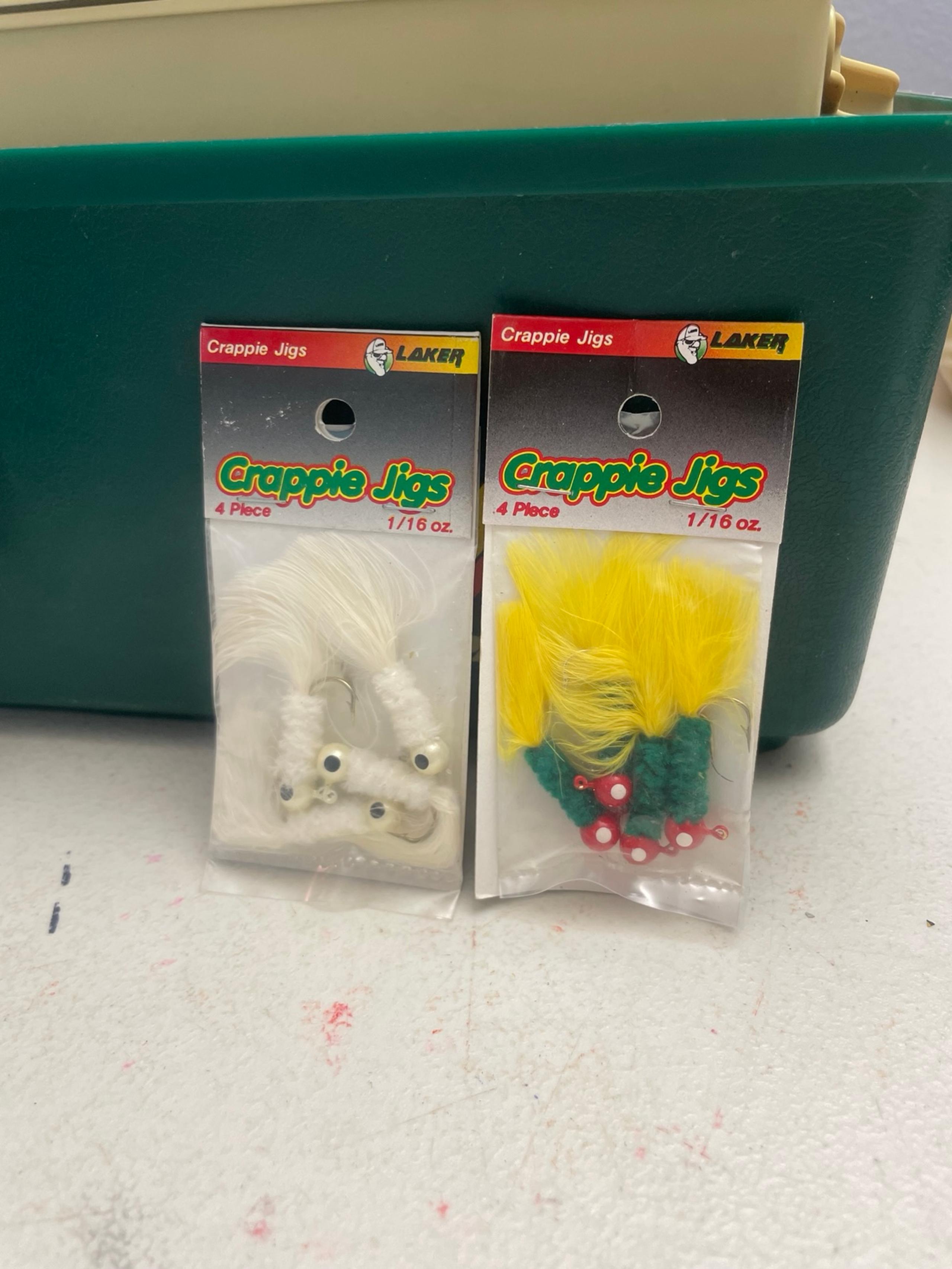 NEW Crappie Jigs 1/16 oz Fishing Marabou Laker Bluegill Game Fish 2 Packs