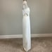 AQUA Women's Formal Dress Size 6 White Crepe Cut Out Thigh Slit Evening Gown