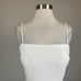 AQUA Women's Formal Dress Size 6 White Crepe Cut Out Thigh Slit Evening Gown