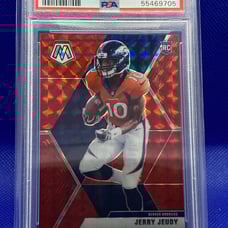 Jerry Jeudy 2020 Panini Mosaic Jerry Jeudy RC #206 Red Mosaic PSA 10 GEM MT Pop