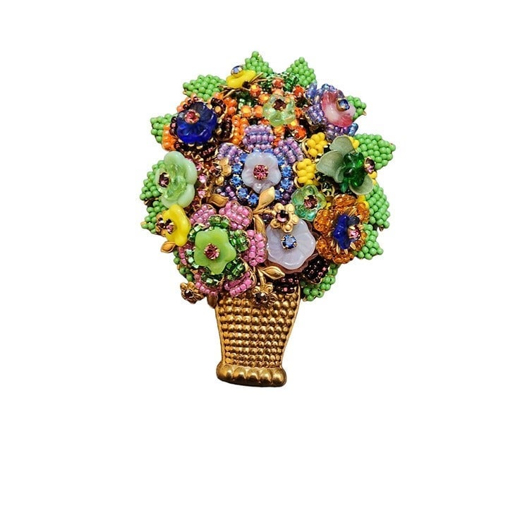 Vintage Spectacular Signed Stanley Hagler Flower Brooch (A2899)