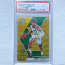 2019-20 Mosaic Romeo Langford Gold Wave PSA 10 RC Rookie SSP Celtics Spurs