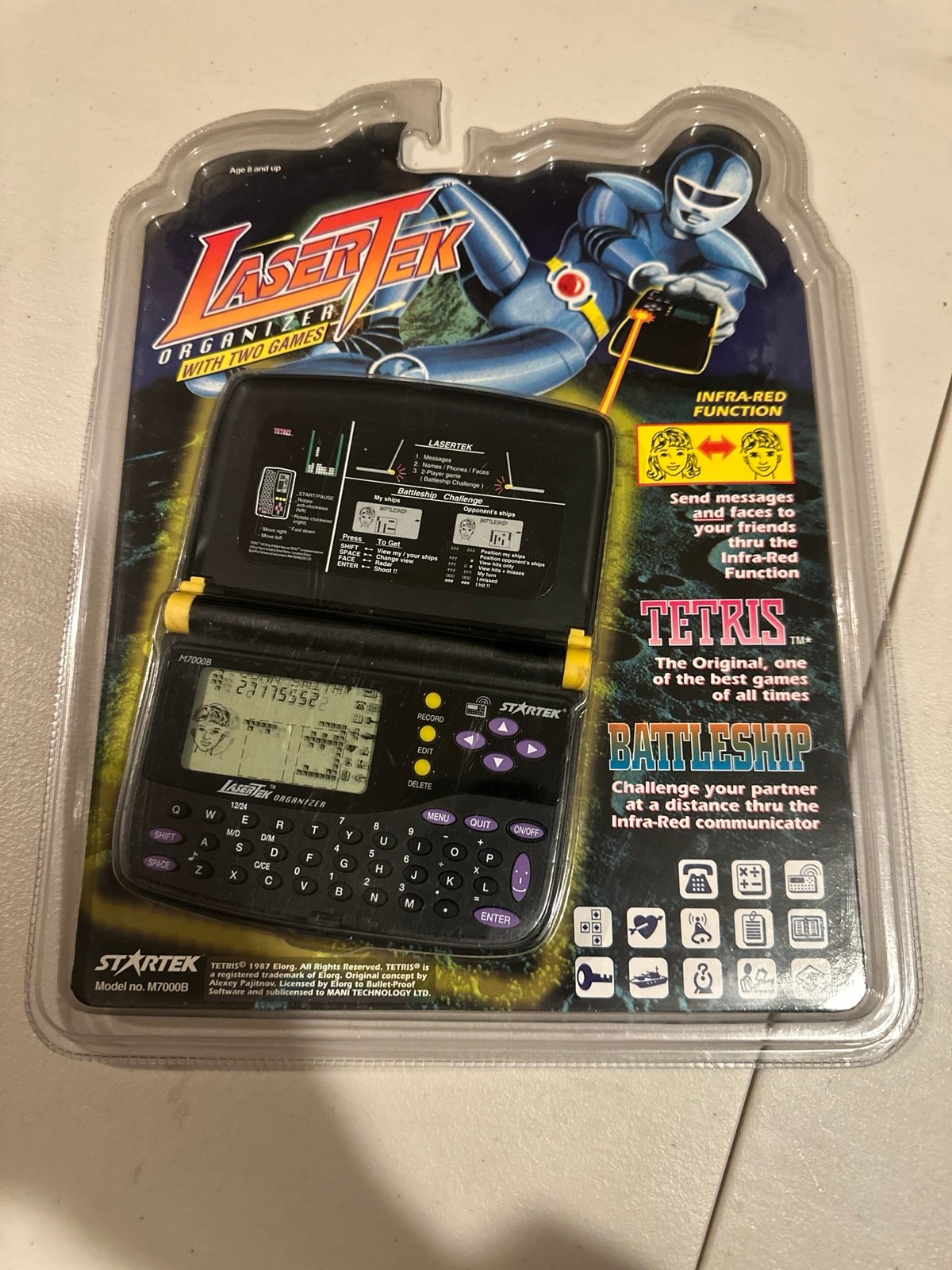 Vintage 1987 StarTek LazerTek organizer with games
