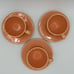 Pagnossin Treviso Italy Cups And Saucers Peach Set of 3