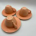 Pagnossin Treviso Italy Cups And Saucers Peach Set of 3