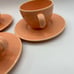 Pagnossin Treviso Italy Cups And Saucers Peach Set of 3
