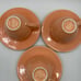 Pagnossin Treviso Italy Cups And Saucers Peach Set of 3