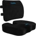 Seat Cushion for Office ChairCar Seat Lumbar and Back Support Black