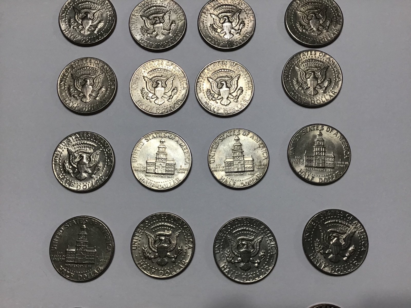 LOT OF 20 HALF DOLLAR COINS