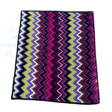 MISSONI For Target Multicolor Y2K Two Side Quilted Chevron Comforter Blanket