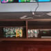 NEW Wood TV Stand for TVs up to 65 Inches w/ 4 Open Storage Shelves (Brown)