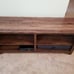 NEW Wood TV Stand for TVs up to 65 Inches w/ 4 Open Storage Shelves (Brown)