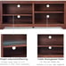 NEW Wood TV Stand for TVs up to 65 Inches w/ 4 Open Storage Shelves (Brown)