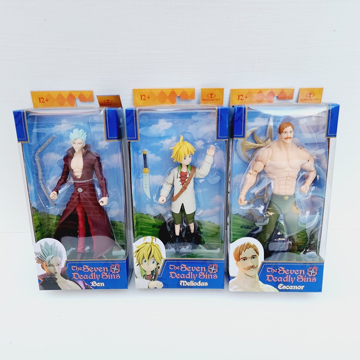 NEW McFarlane Toys Figures The Seven Deadly Sins SET OF 3 Escanor Ban Meliodas