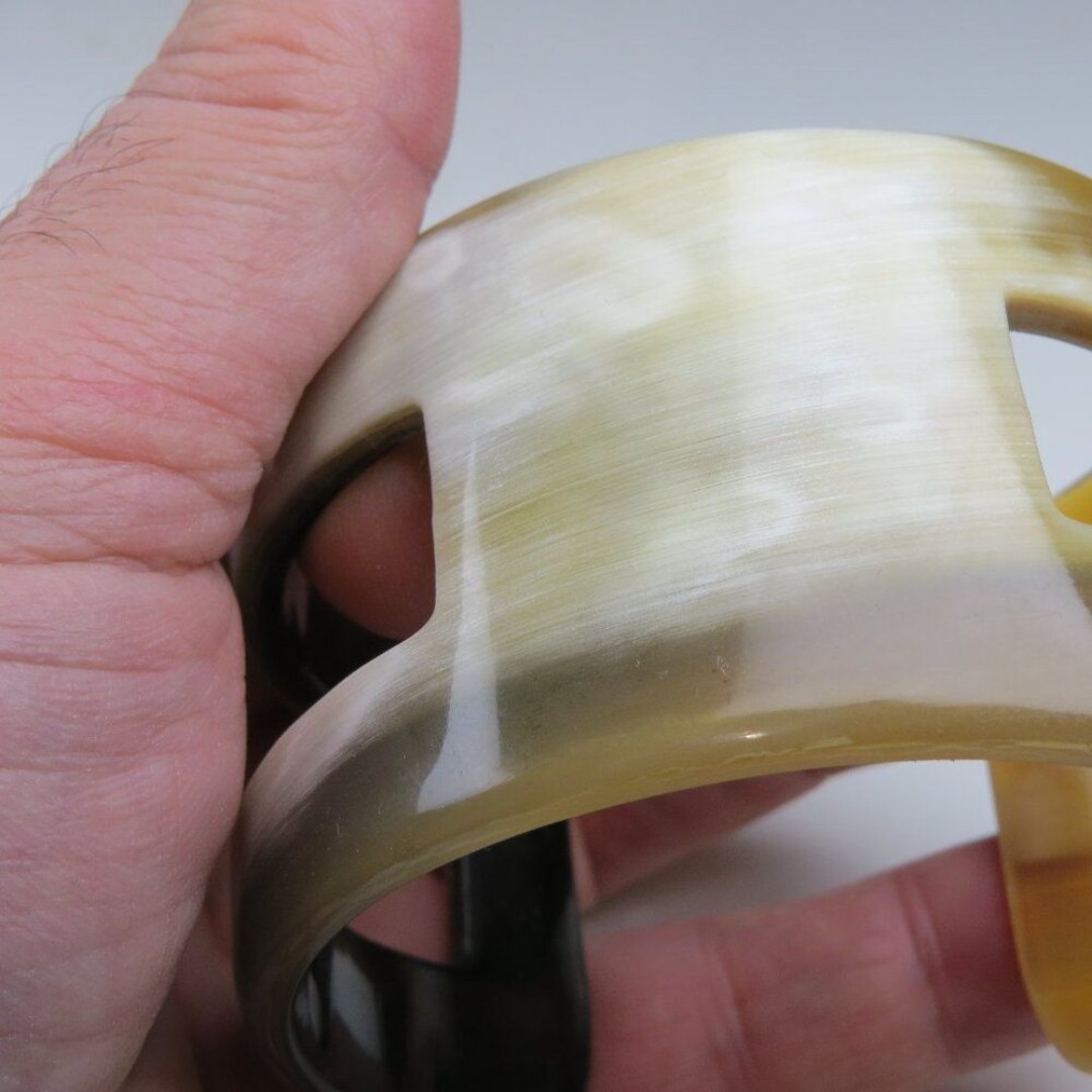 230 Ethically Sourced Natural Buffalo Horn Jewelry Horn Cuff Bangle Bracelet