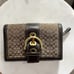 VTG Coach Signature Canvas Soho Leather Snap Wallet with Buckle Front