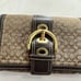 VTG Coach Signature Canvas Soho Leather Snap Wallet with Buckle Front