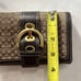VTG Coach Signature Canvas Soho Leather Snap Wallet with Buckle Front