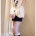 POMME d'amour Lace-up Shaggy Knit Ensemble