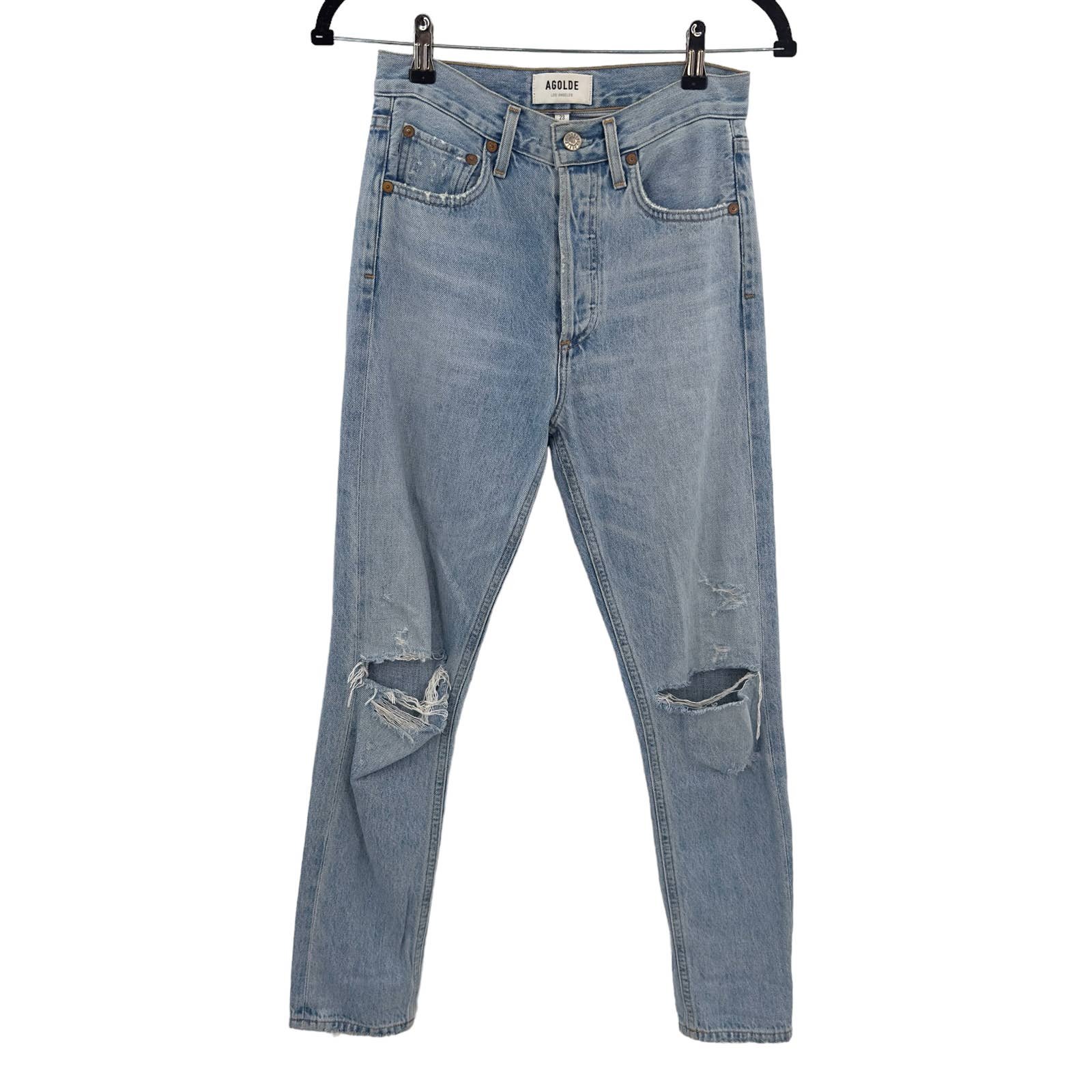 AGOLDE Jamie High Rise Classic in Shakedown Light Bleu Denim Size 23