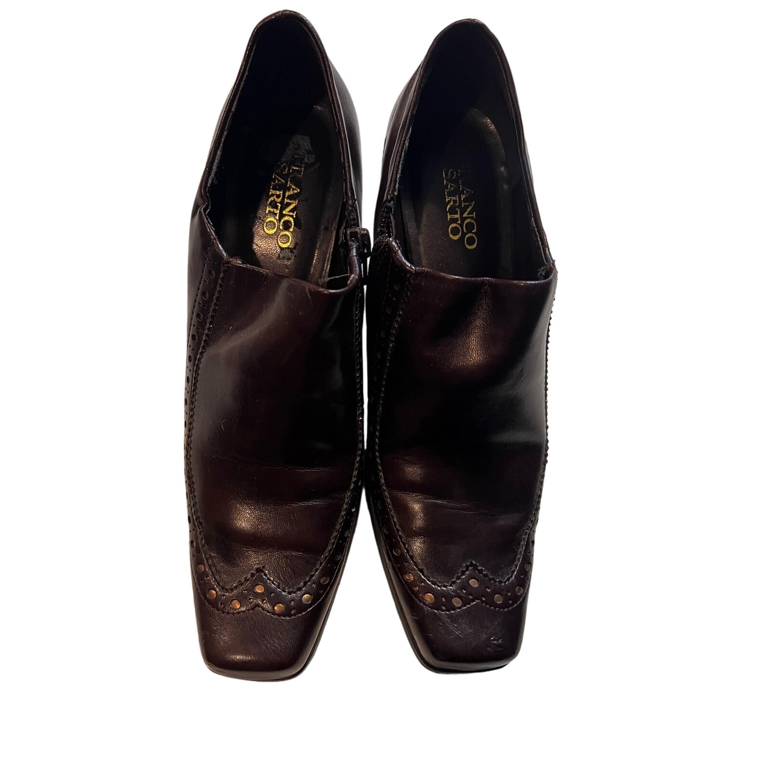 Franco Sarta bibi booties square toe with detail stitching 7.5