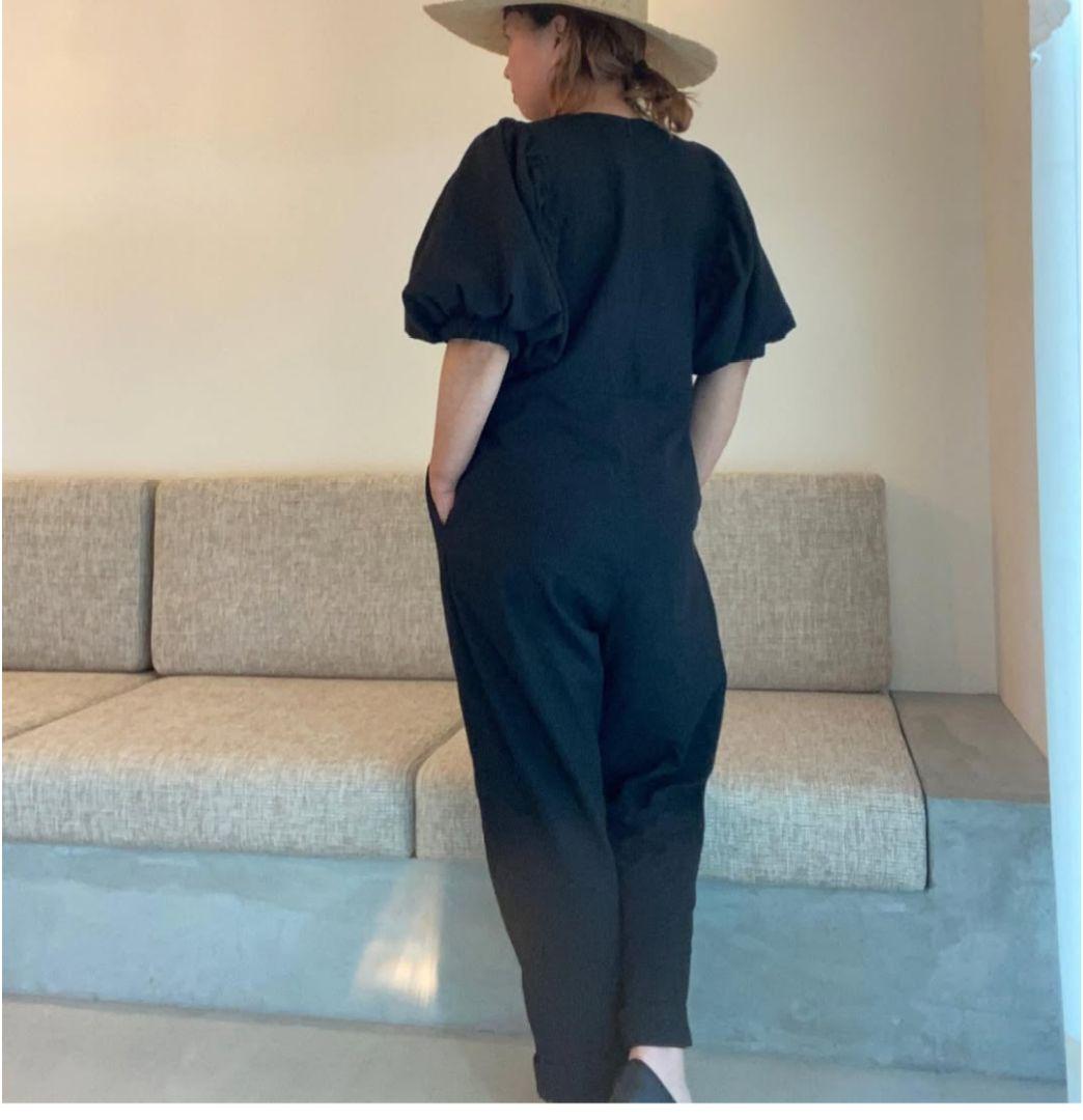 Ito Fukuoka Puff Sleeve Jumpsuit Black