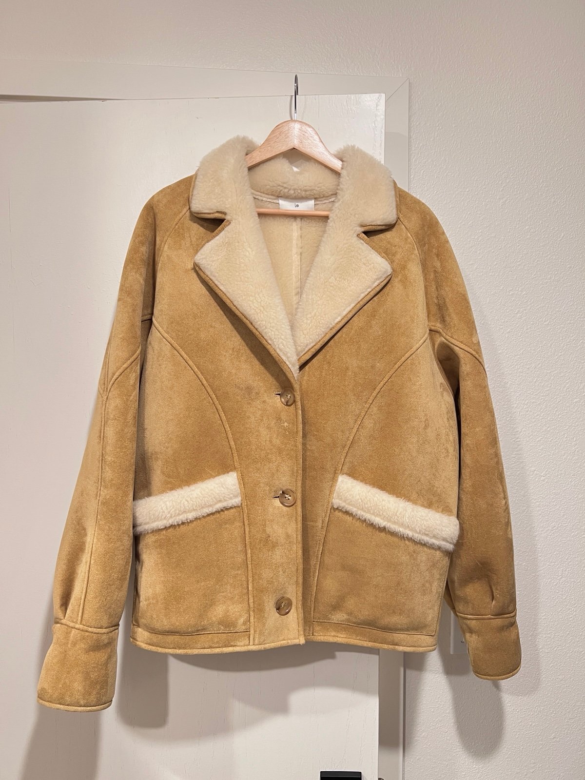 【LE】 shearling collar mustang jacket ■関税込み■ LE Shearling Collar Mustang Jacket - Beige