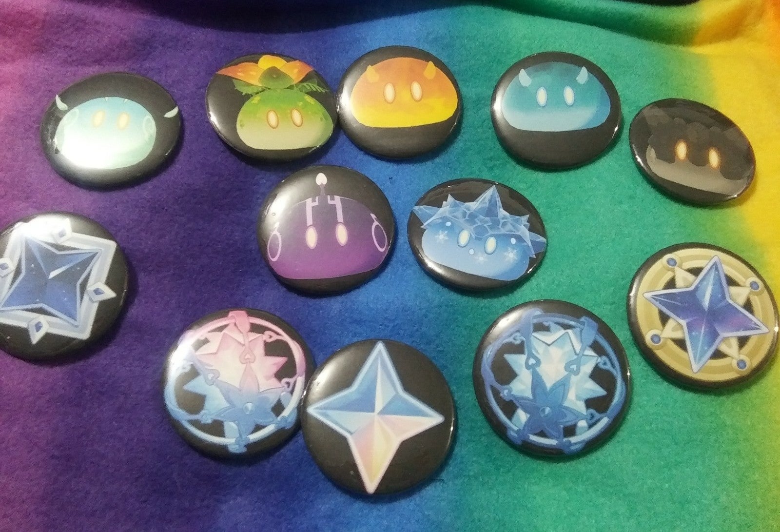 Genshin Impact slime button set of 12
