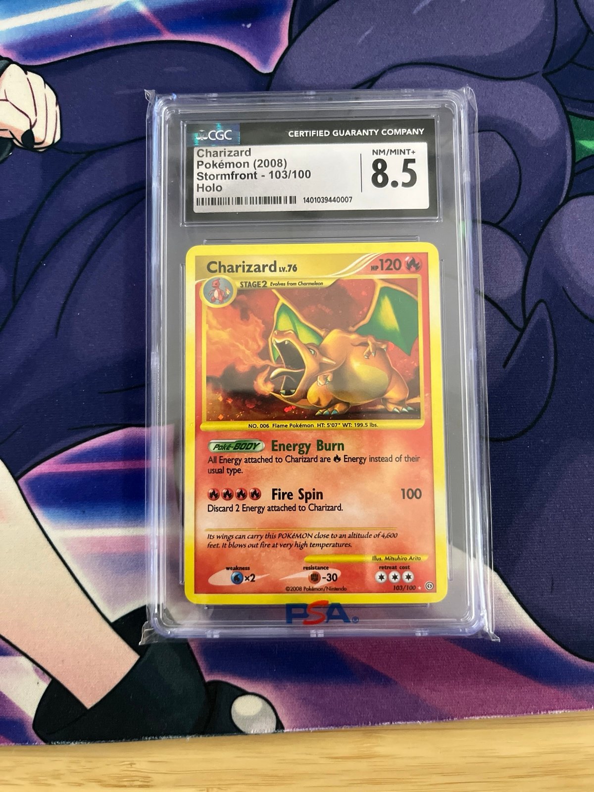 Pokemon 2008 Stormfront Charizard Holo CGC 8.5