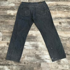 Vintage Y2K Grey Joker Brand Embroidered Paint Splatter Baggy Jeans Size 38
