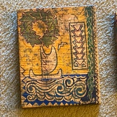 Hawaiian Tapa Painting Set of 3