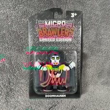 Autogrophaed Signed Danhausen As Doomhausen Micro Brawler New On Card