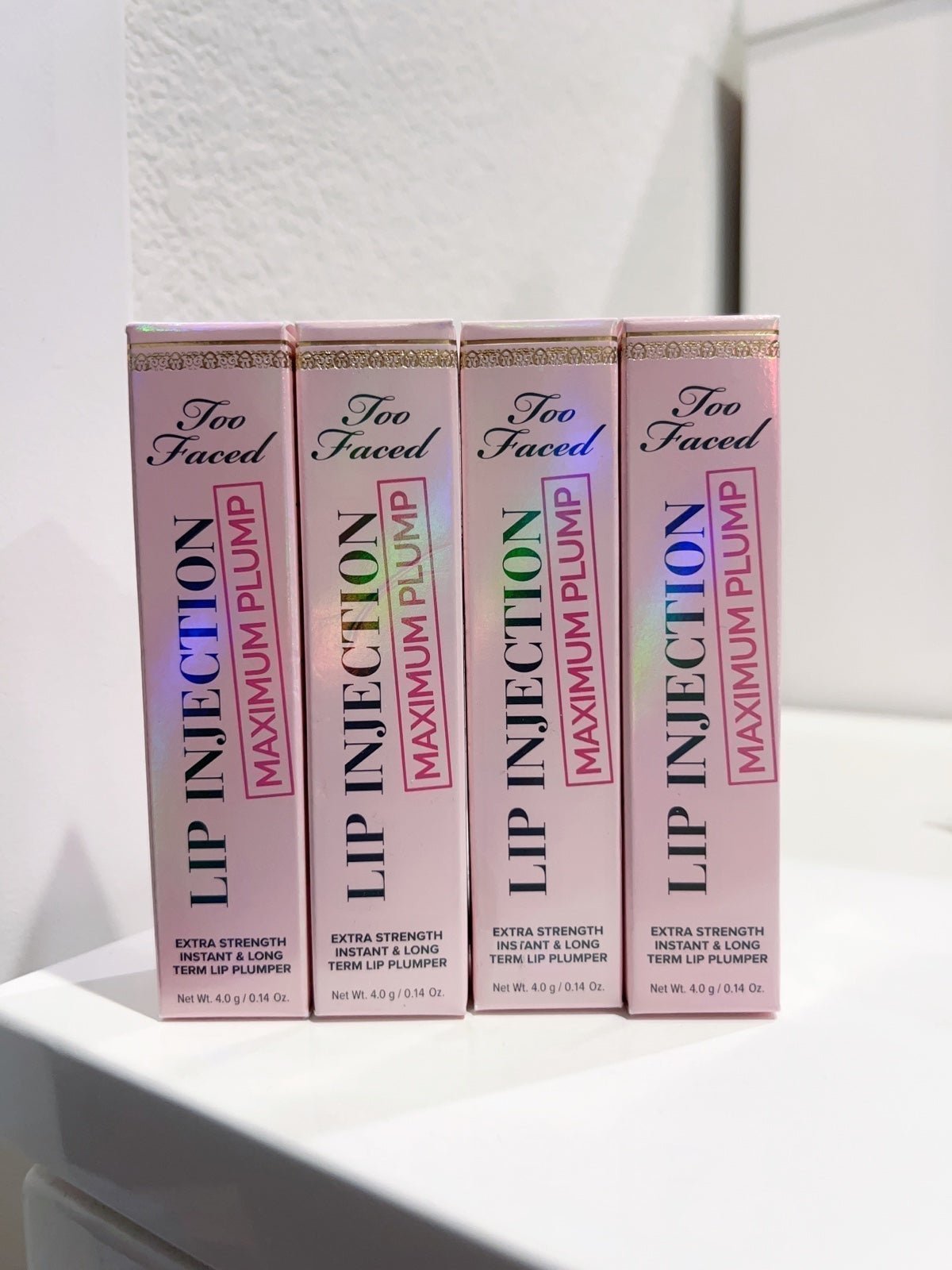 4PCS Too Faced Lip Injection Maximum Plump Extra Strength Lip Plumper 4ml*4