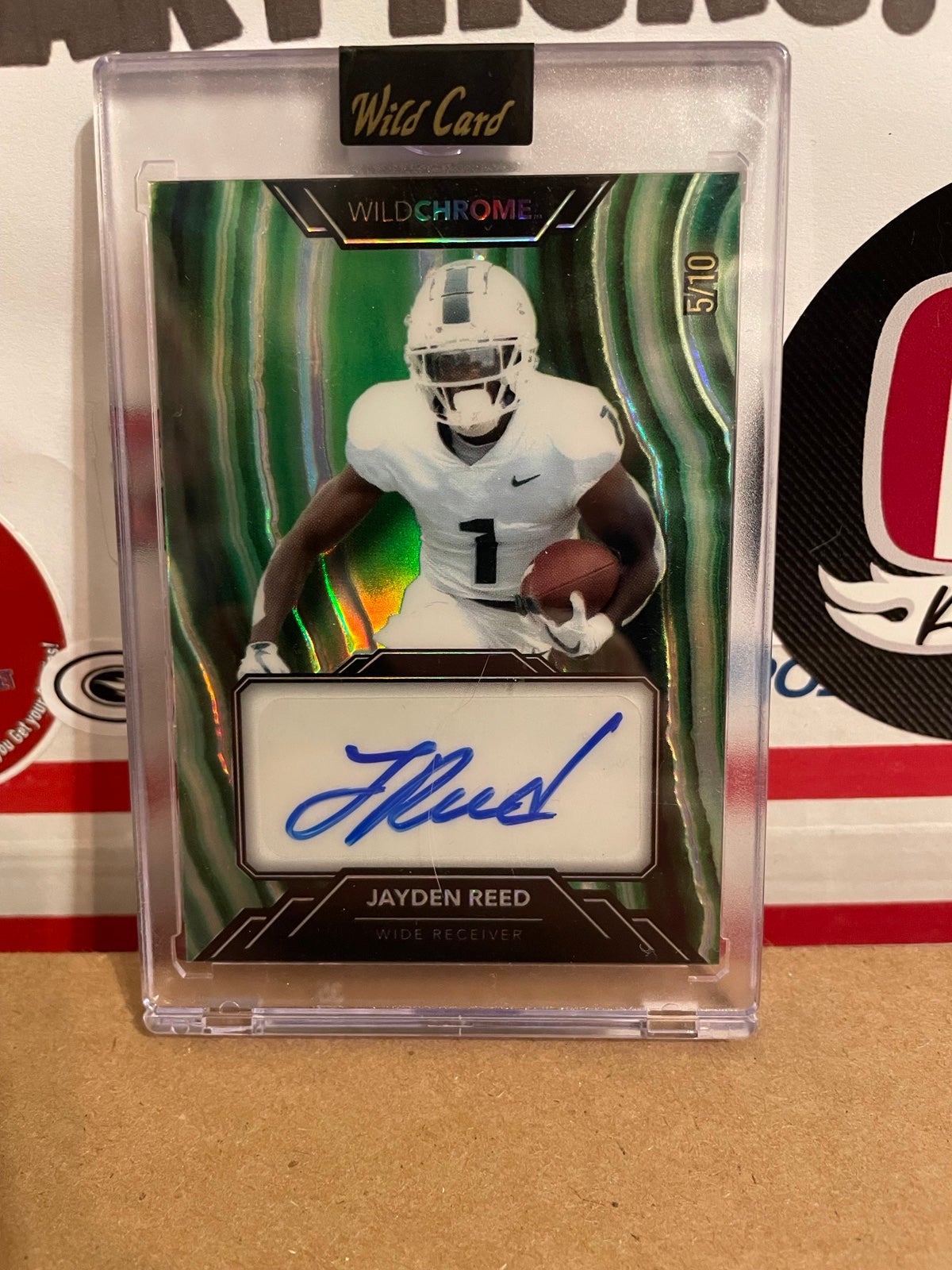 2023 Wild Card Jayden Reed 5/10 Green Wild Stone Green Bay Packers WR RPA