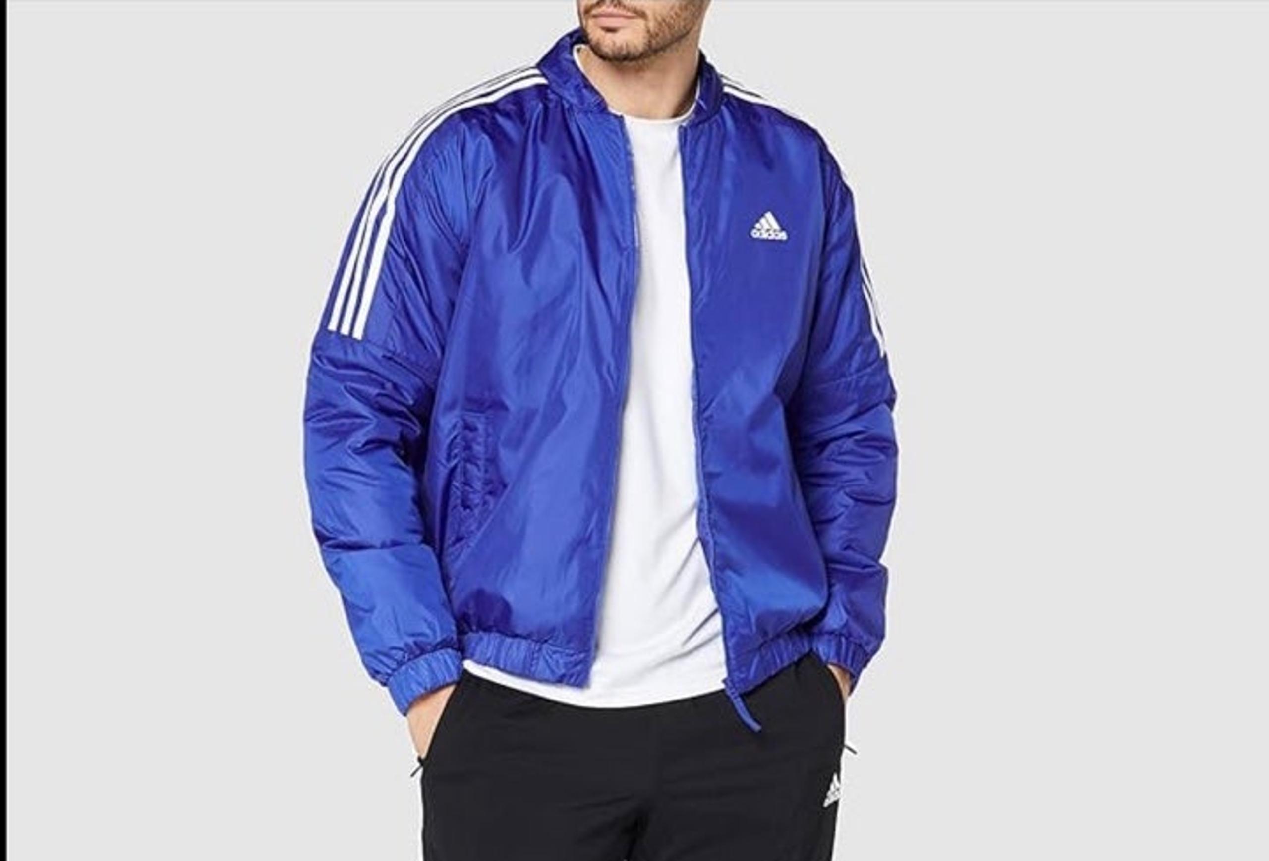 adidas jacket sweater puffy bomber Ess Ins Bo blue white