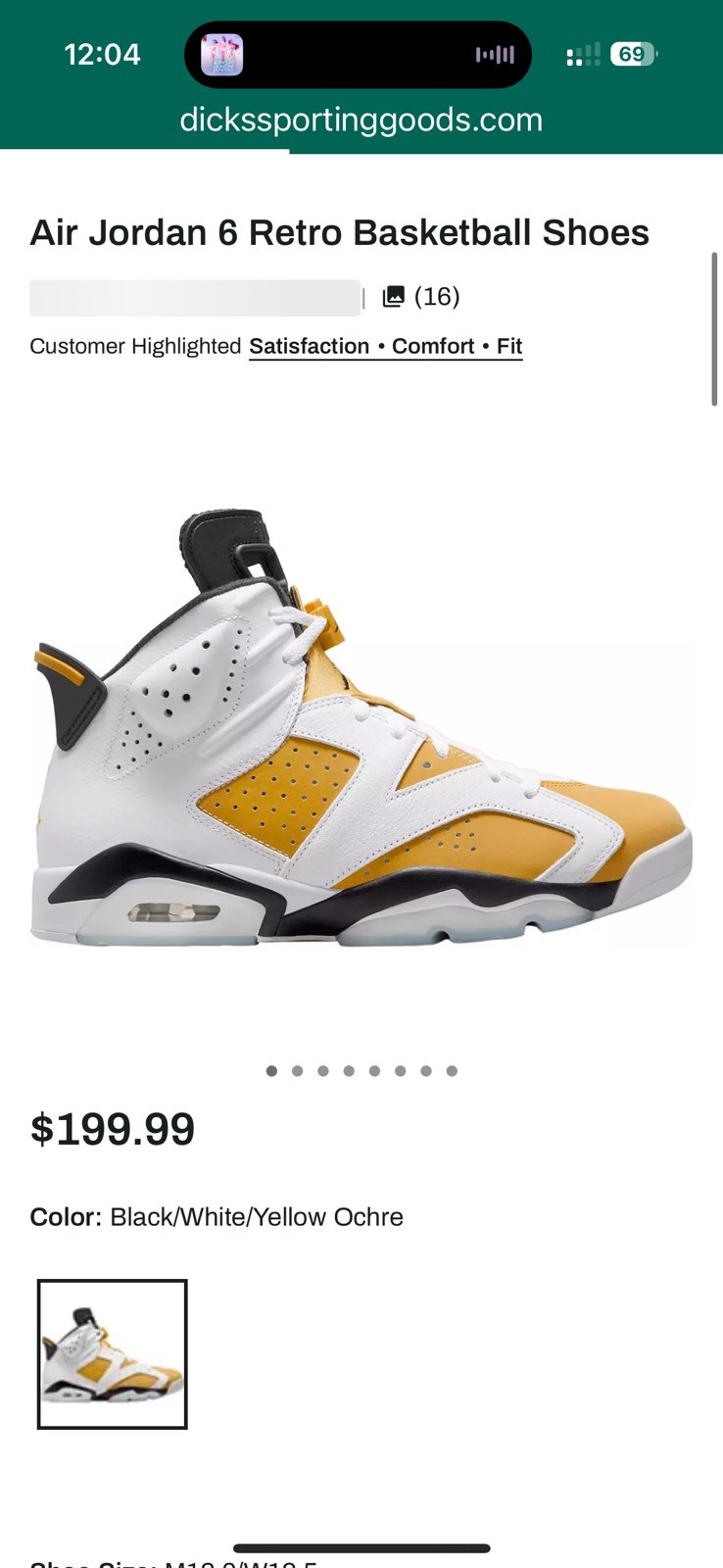 Air Jordan 6 Retro Basketball Shoes