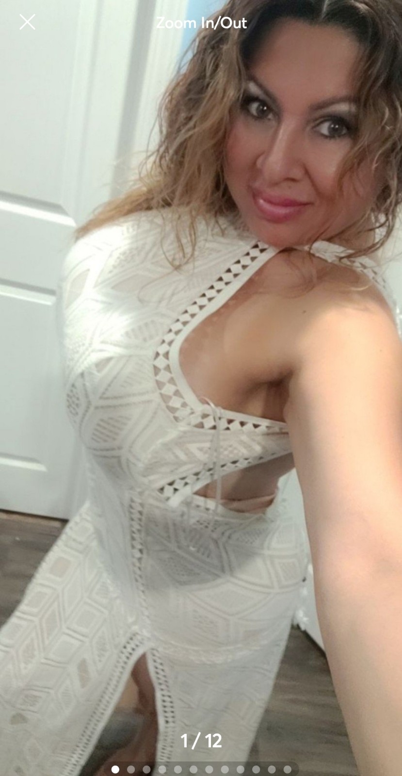GUESS Sunset Geo Lace Maxi Dress Ivory - Size 4