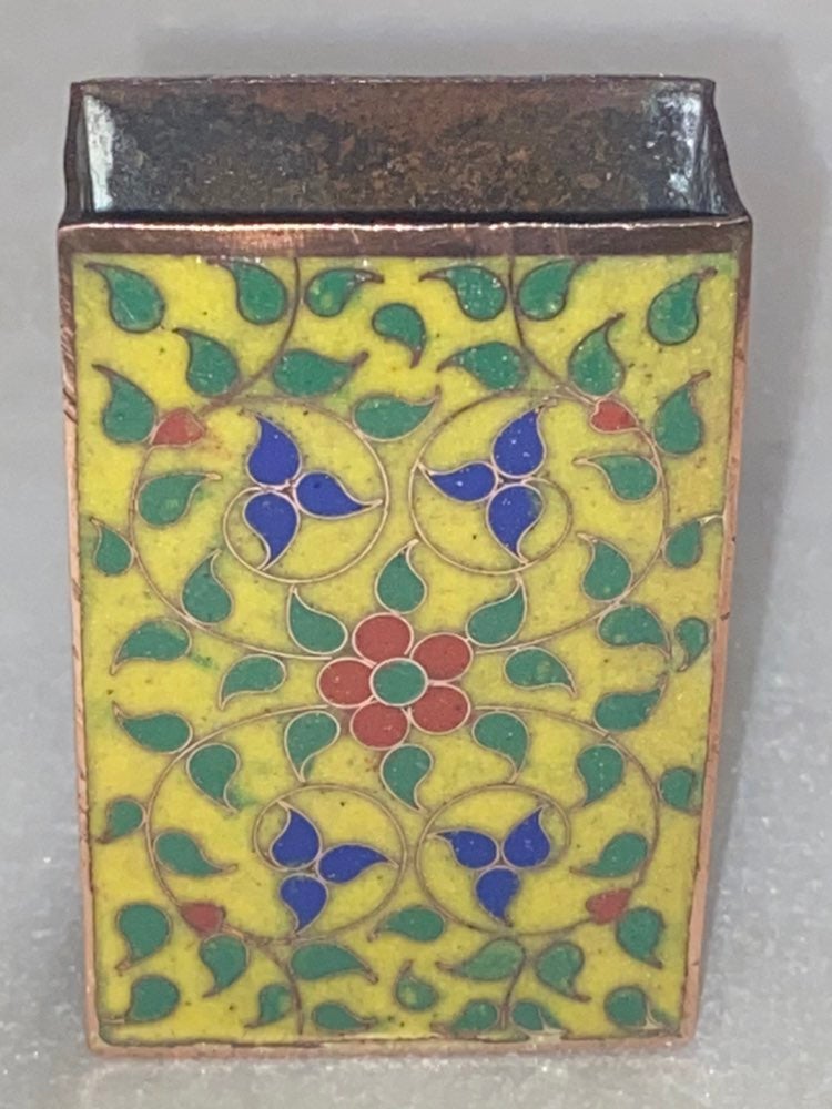 Cloisonné Flower Matchbox