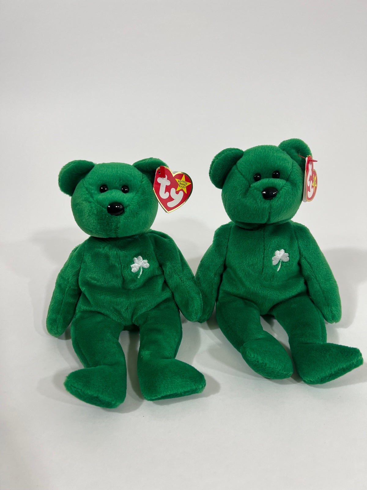 2 Rare Ty Beanie Baby Erin The Bear 1997 Retired Plush Toy (Price Per Item)