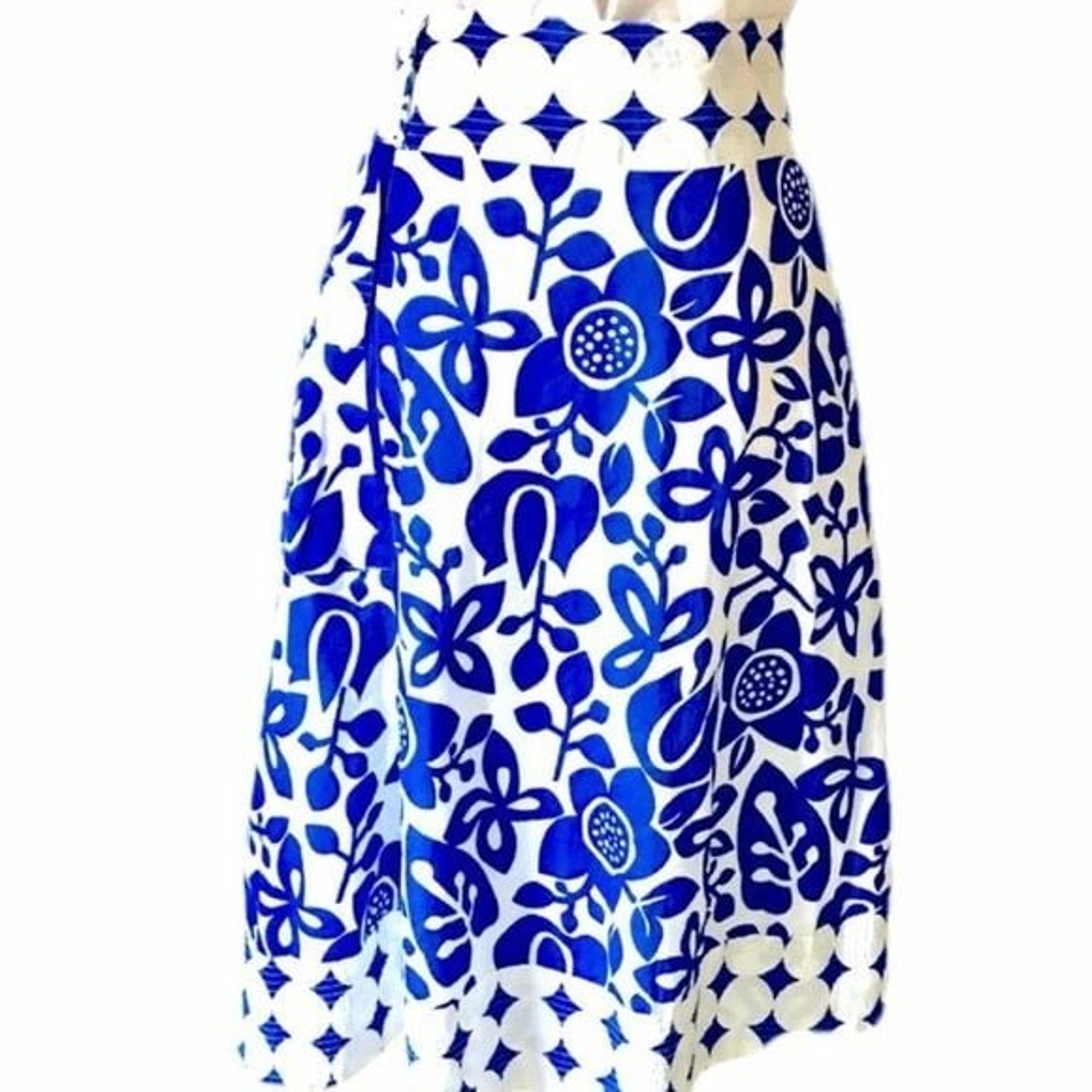 NWT Style & Co. Women’s Blue and White Floral Print Skirt Size 14
