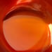 Wallace color clad orange silver plate bowl