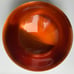 Wallace color clad orange silver plate bowl