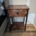 Nightstand with Charging Station, Side Table End Brown