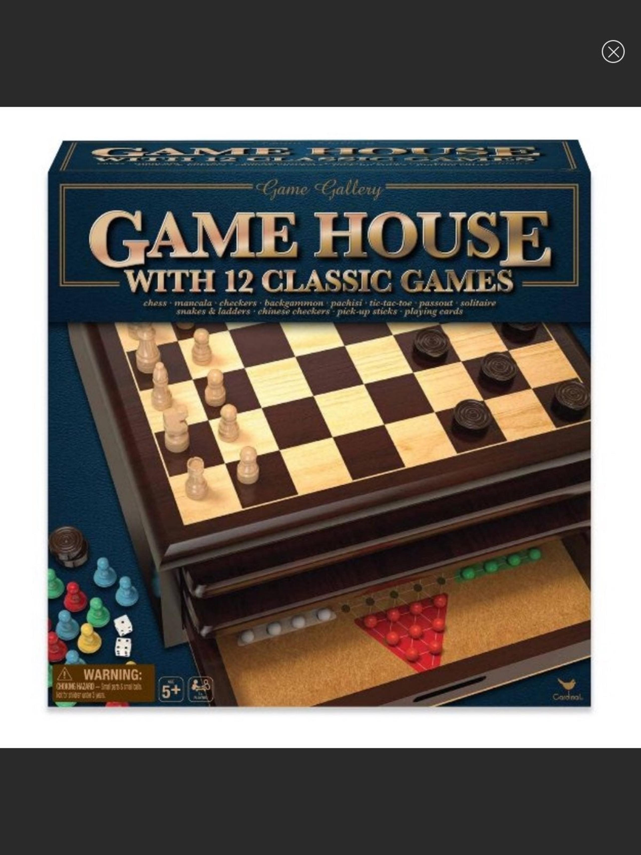 GAME HOUSE  WITH 12 CLASSIC GAMES